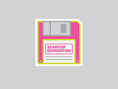 Startup Edmonton Sticker - Floppy Disk