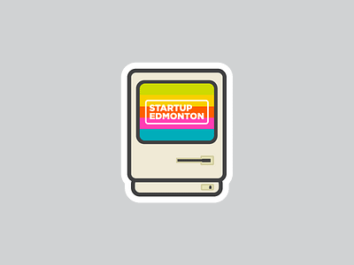 Startup Edmonton Sticker - Macintosh alberta edmonton mac macintosh rainbow startup sticker tech yeg