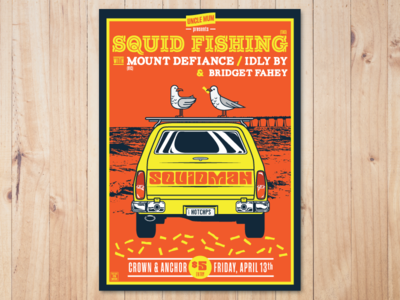Gig Poster - Squid Fishing