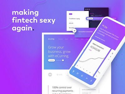 Making fintech sexy again app branding clean colorful fintech gradient interface minimalism payment simple ui ux