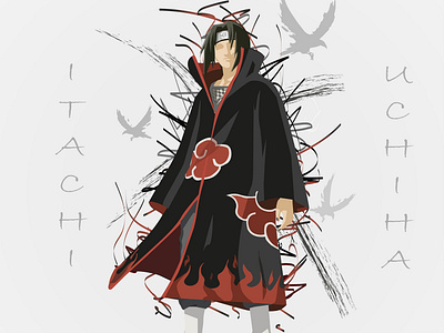Itachi Uchiha Naruto Freestyle Illustration