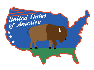 THE American Buffalo american buffalo bison stars united states united states of america us usa