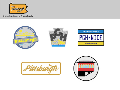 The Pittsburgh Pack bridge city of bridges pgh pittsburgh steelers stickers the burgh yinz
