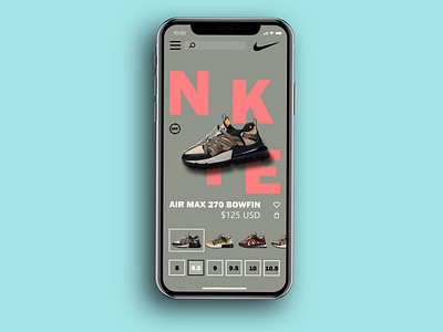 Nike iOS App UI app interfaces nike nike air nike air max shoe shoelace shoes ui user interface