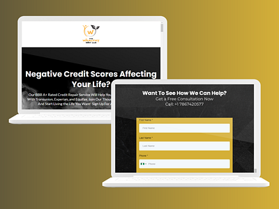 Credit Repair Website content creation design graphic design web design