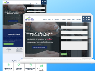 Full Preview - Locksmith website content creation design graphic design plugins user friendly web design wordpress