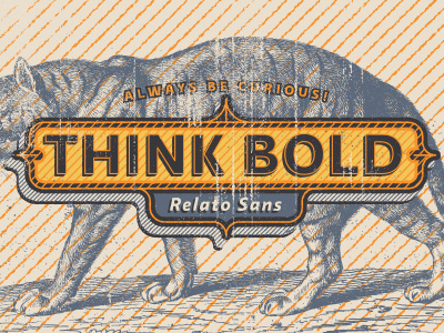 THINK BOLD circus font fonts.com illustration sign tiger type typography vector