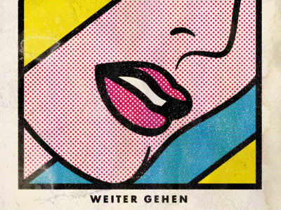Pop Art art artwork cartoon comic cover illustration lips mouth pop art texture vintage