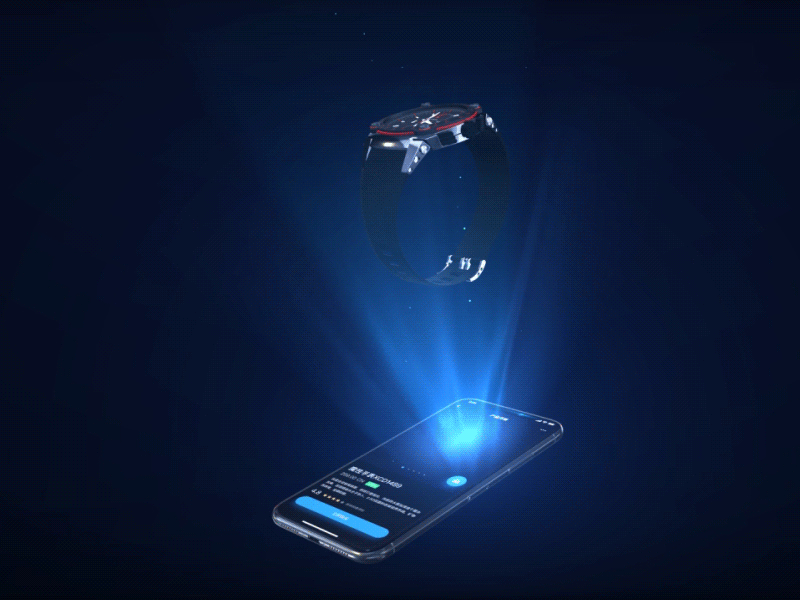 Part 2_A New Trial of Shopping - Holographic Projection animation black future holographic mobile shop ui ux