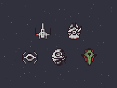 Never Tell Me The Odds death star illustration millenium falcon pixel slave 1 space star wars tie fighter x wing