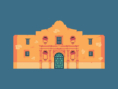 Remember the Alamo alamo architecture building design historical illustration mission san antonio shirt texas the alamo vector