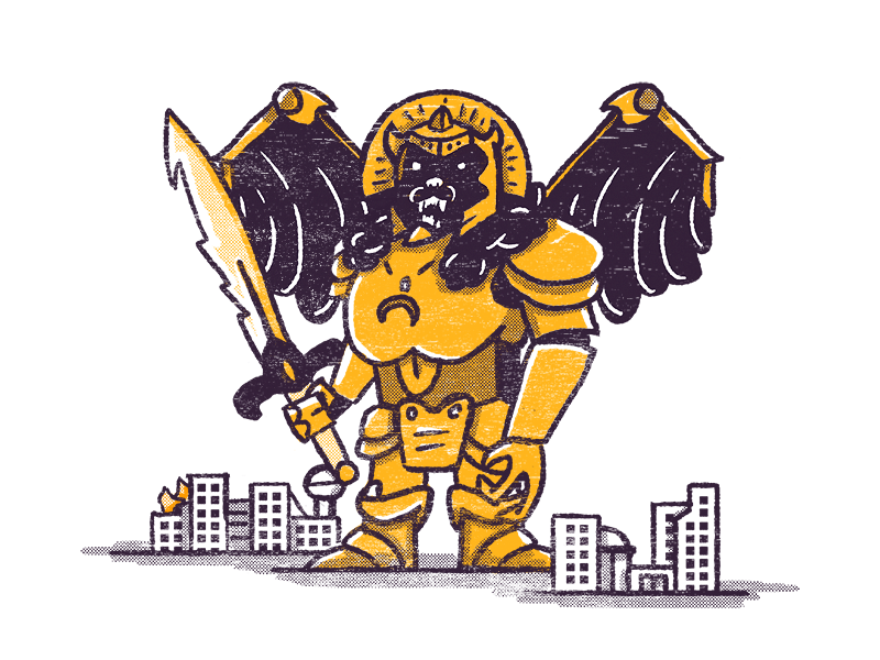 Goldar monster mighty morphin illustration sentai power rangers friends of angel grove