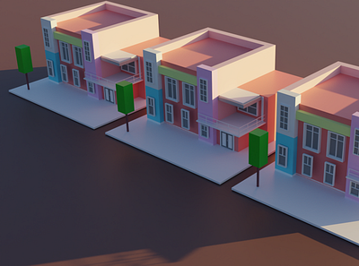 Lowpoly Building 3d blender 3d design graphic design motion graphics