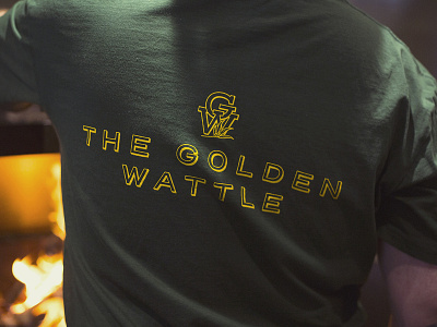 The Golden Wattle T-Shirt branding graphic design logo logo design pub restaurant t shirt design