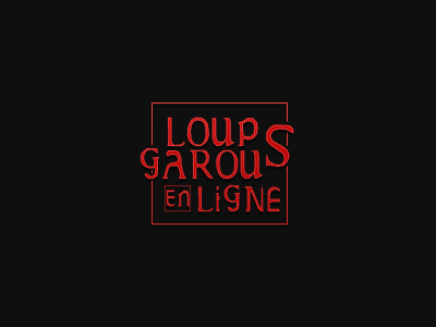 "Loup garous en ligne" logo redesign werewolf wip