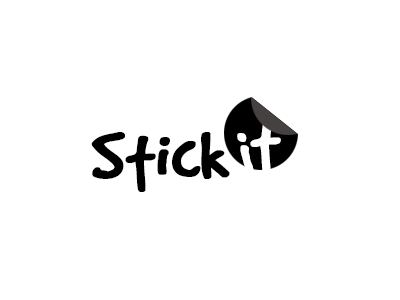 Stick it logo stick stick it stuck wip