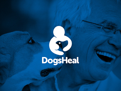 Dogs Heal Logo animal branding companionship dogs graphic design health logo logo design pet