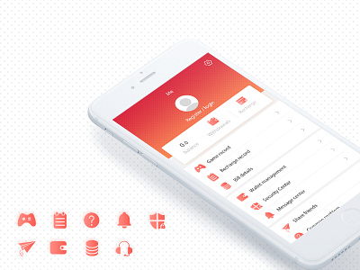 Personal Center app ui