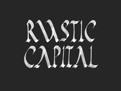 Rustic Capital typography write