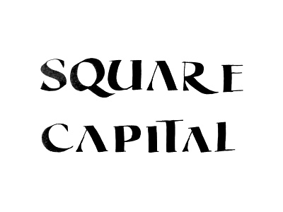 Square Capital typography write