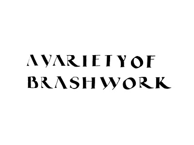 A Variety Of Brushwark typography write