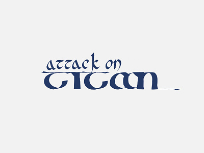 3 Attack On Titan typography write