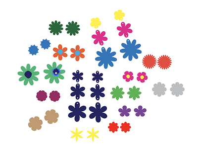 Daisy Earring Templates