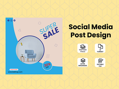 Sale Social Media Post Design design graphic design illustration post design social social media post design