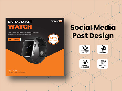 Smart Watch Social Media Post Design design graphic design illustration post design social social media post design