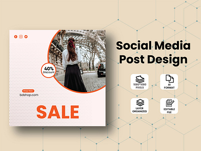 Fashion Social Media Post Design branding design graphic design illustration logo post design social social media post design