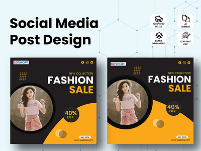 Fashion Social Media Post Design branding design graphic design illustration logo post design social social media post design