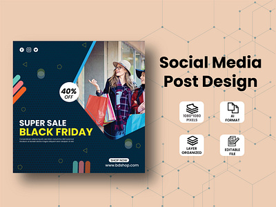 Fashion Social Media Post Design branding design graphic design illustration logo post design social social media post design