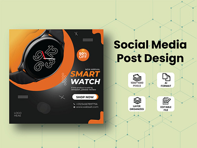 Watch Social Media Post Design branding design graphic design illustration logo post design social social media post design