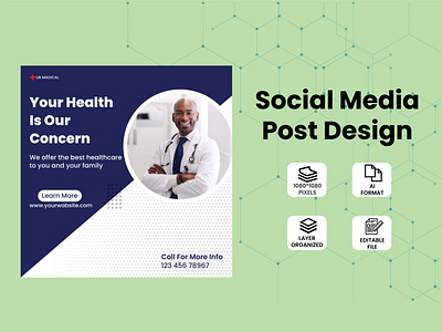 Health Social Media Post Design branding design graphic design illustration post design social social media post design