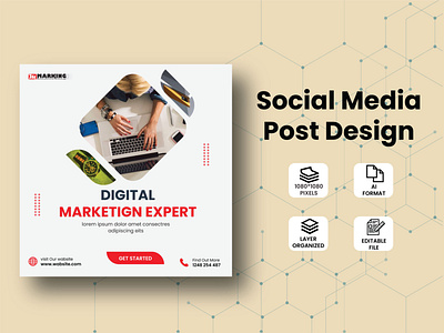 Corporet Social Media Post Design branding design graphic design illustration marketing post design social media post design