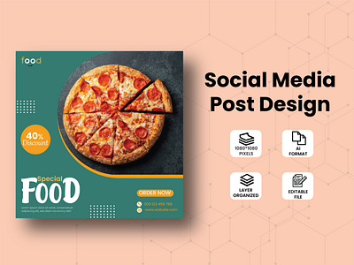 Food Social Media Post Design branding design graphic design illustration post design social social media post design