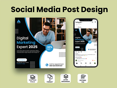 Digital Marketing Social Media Post Design