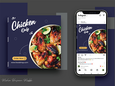 Food Social Media Post Design graphic design illustration post design social media post design