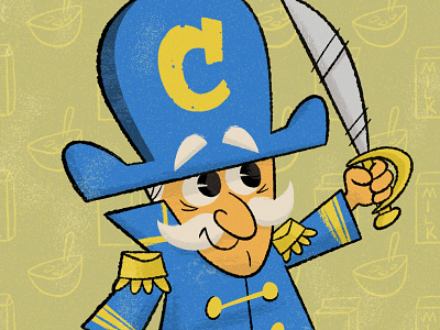 Captain Crunch captain captaincrunch cereal crunch illustration mascot procreate retro