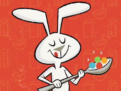 Trix! bunny cereal illustration ipadpro mascot procreate rabbit retro trix
