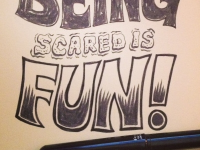 Boo creepy fun ghost halloween horror scared sketch typography