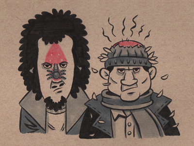 The Wet Bandits alone christmas classic home home alone illustration ink marker movie pen