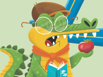 A is for Acting Alligator acting alligator alphabet educational illustration kidslitart