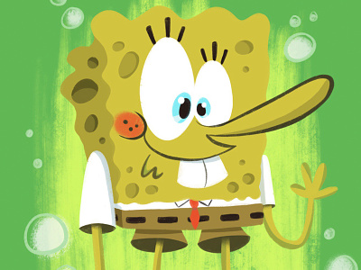 SpongeBob cartoons fanart illustration ipadpro nickelodeon nicktoons spongebob