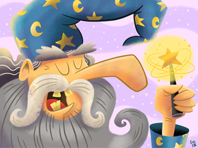 Wizard Wizard illustration ipad pro kids book magic spells wizard