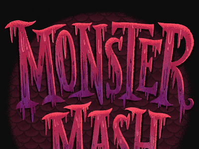Monster Mash design halloween hand lettering lettering monster monstermash type typography
