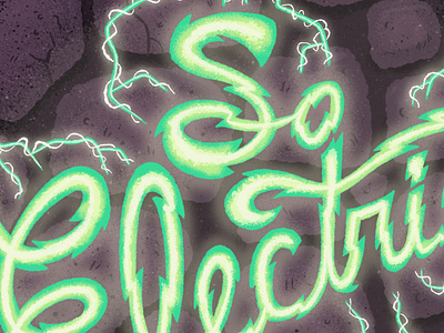 So Electric halloween hand lettering ipad pro lettering spooky type typography