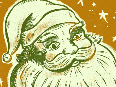 Santa Experiment 6/25 christmas illustration ipad pro retro santa