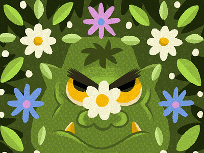 Spring? Meh... floral flowers green illustration ipad pro kidlitart kids monster plants procreate spring