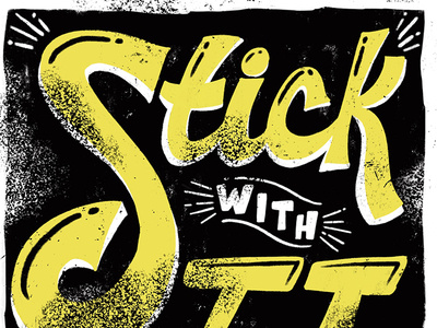 Stick With It hand lettering illustration ipad pro lettering procreate retro
